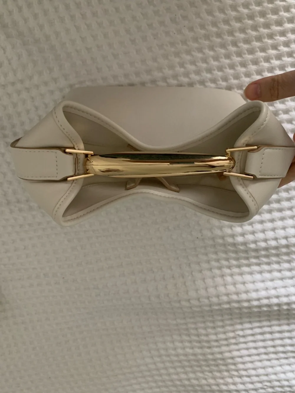 a new day Cream Mini Handbag with Gold Handle - Picture 2 of 7